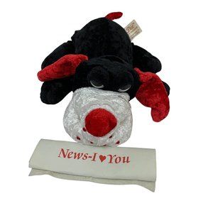 Dan Dee Valentines Dog Holding News I Love You Plush